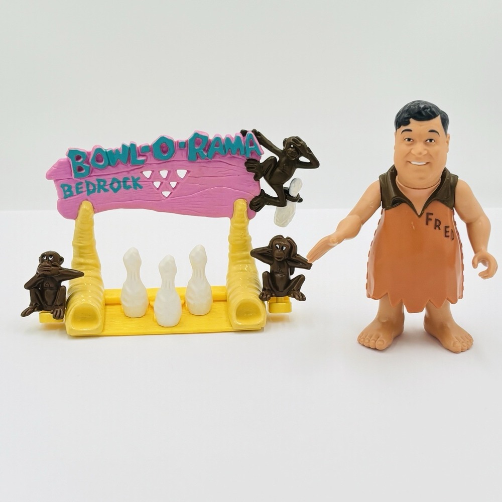 1990's Flinstone Movie Bowl-O-Rama Action Figure Set‎ John Goodman As Fred